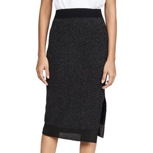 rag & bone Metallic Sweater Skirt, M